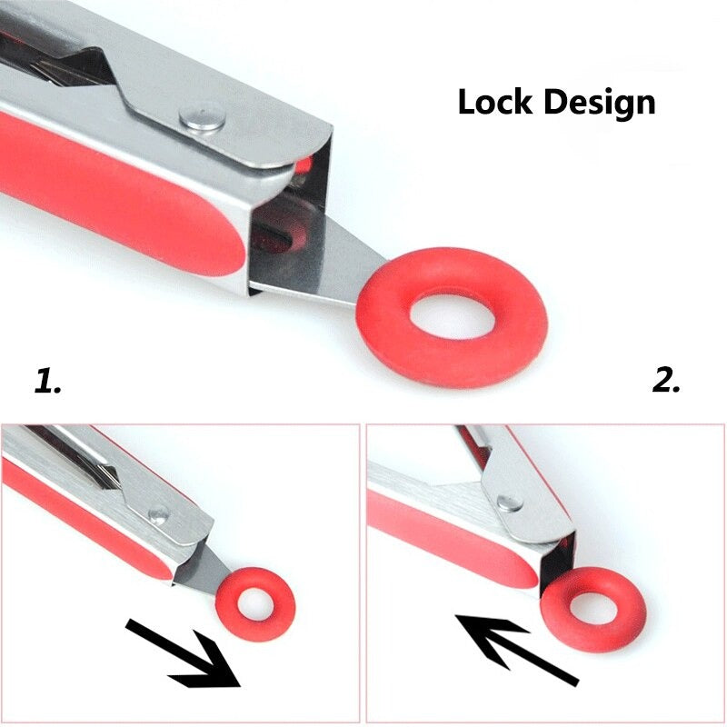 Silicone BBQ Grilling Tong Non‑Stick Kitchen Cooking & Serving Tong with Stainless Steel Handle