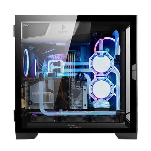 Antec P120 Crystal MidTower Case Panoramic Glass, Top PSU, E-ATX Ready