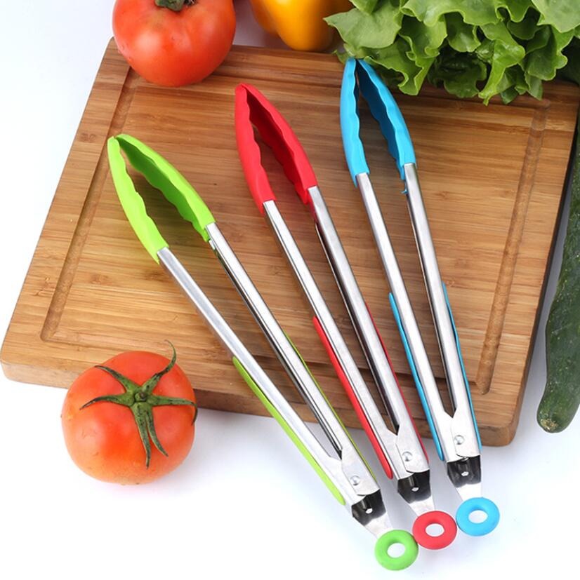 Silicone BBQ Grilling Tong Non‑Stick Kitchen Cooking & Serving Tong with Stainless Steel Handle