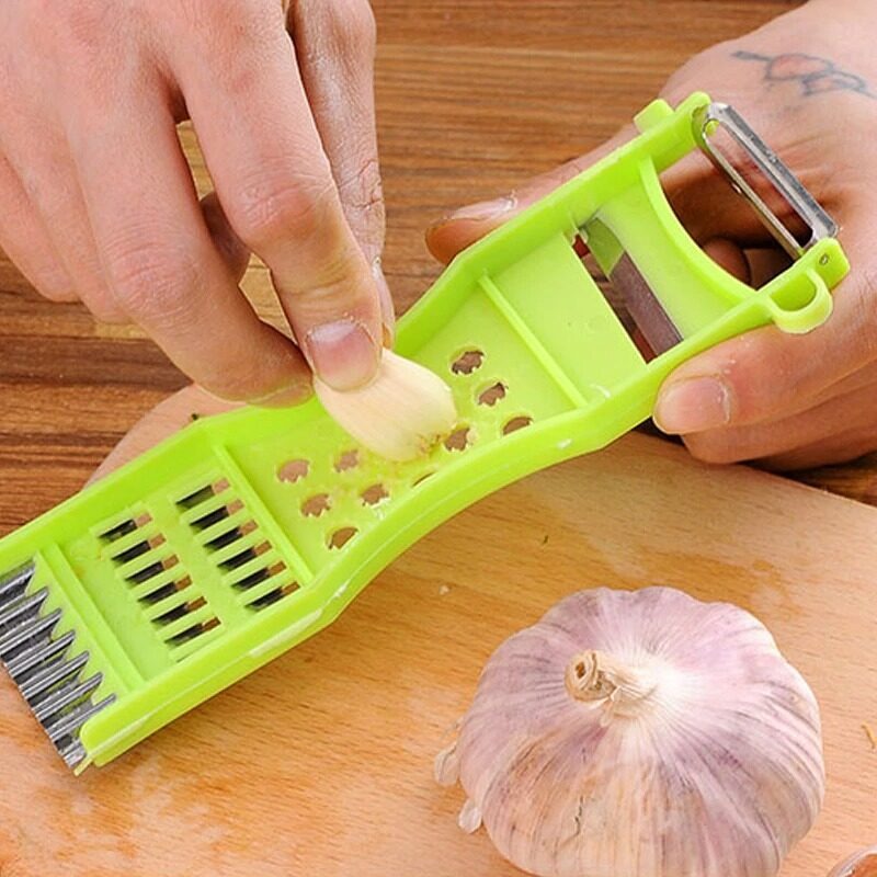 Multifunction Vegetable Cutter & Slicer – Manual Potato, Radish, Cucumber Grater & Peeler