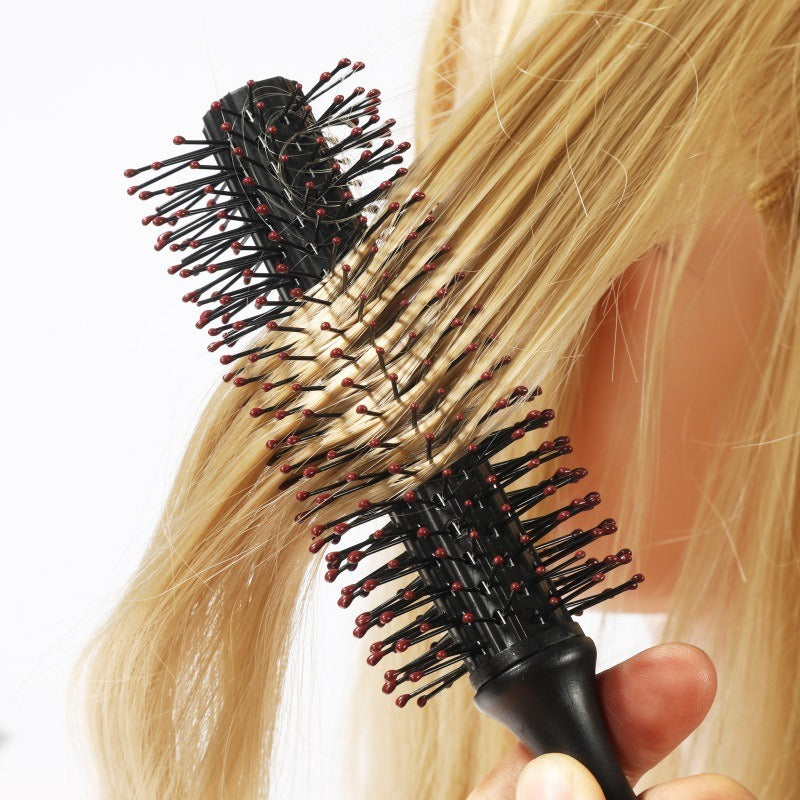 Round Plastic Comb Hair Styling and Grooming Tool