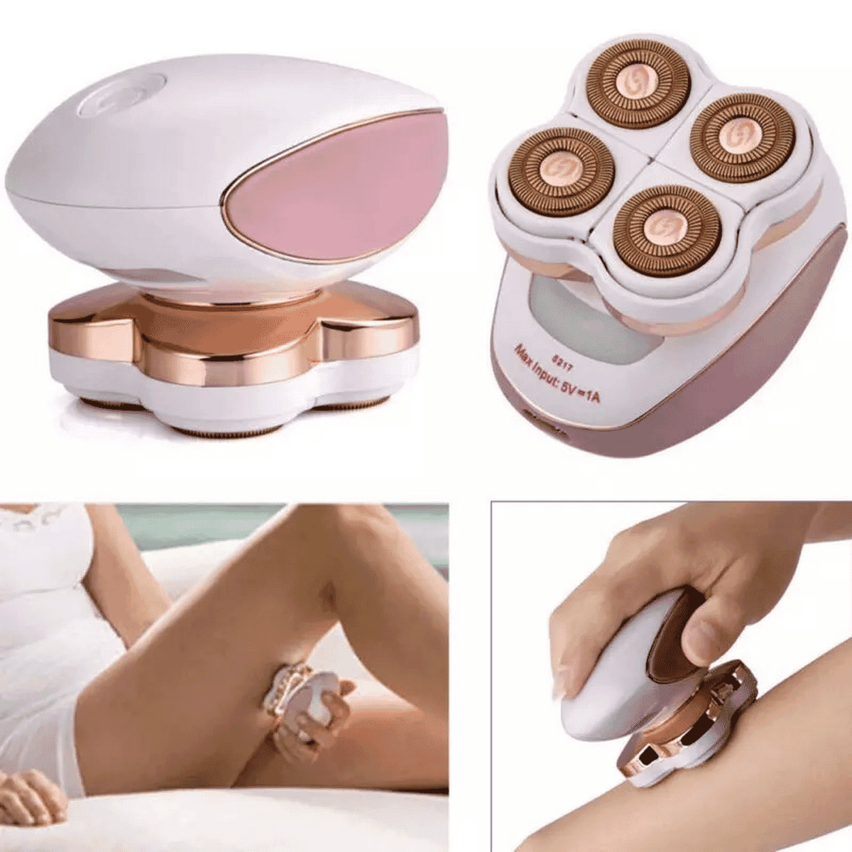 Heart Of Love Flawless Body Hair Remover Rechargeable Waterproof Electric Shaver for Women