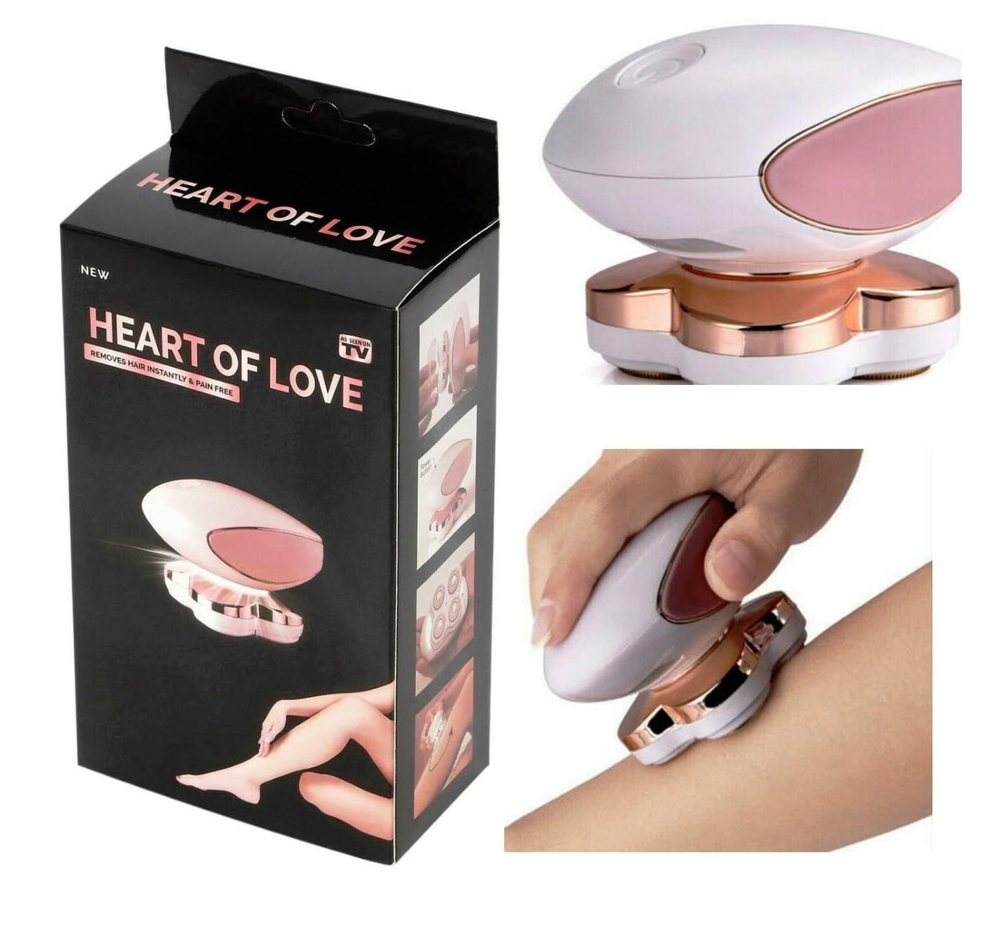 Heart Of Love Flawless Body Hair Remover Rechargeable Waterproof Electric Shaver for Women