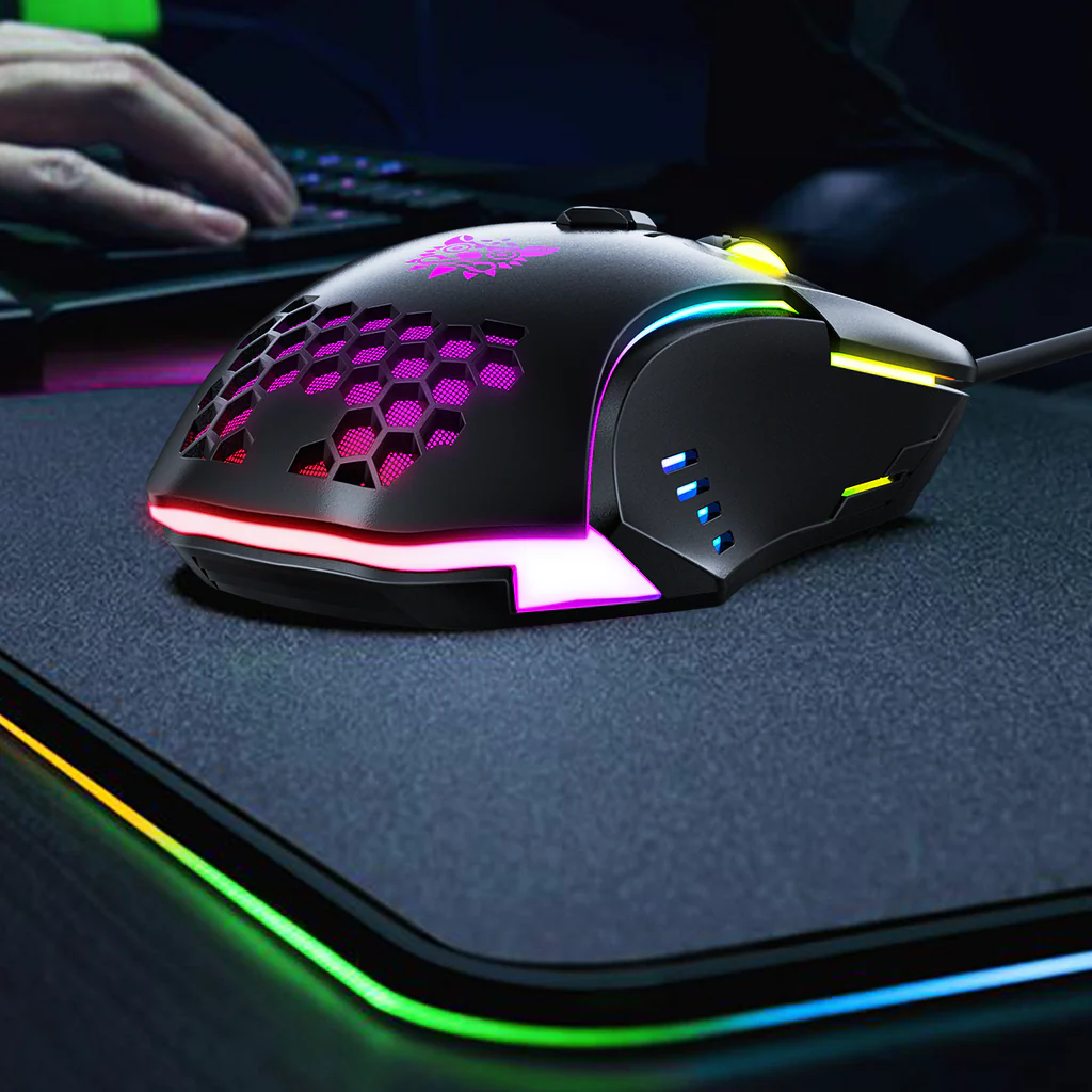 ONIKUMA CW902 Wired Gaming Mouse 6400 DPI RGB Lighting 7 Programmable Buttons 1 Year Warranty