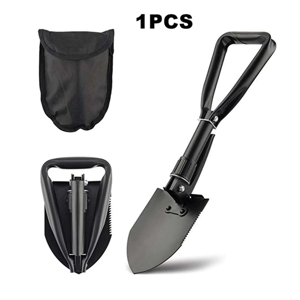 4 in 1 Multifunction Folding Shovel – Outdoor Camping Mini Shovel for Survival, Hiking & Emergency Use