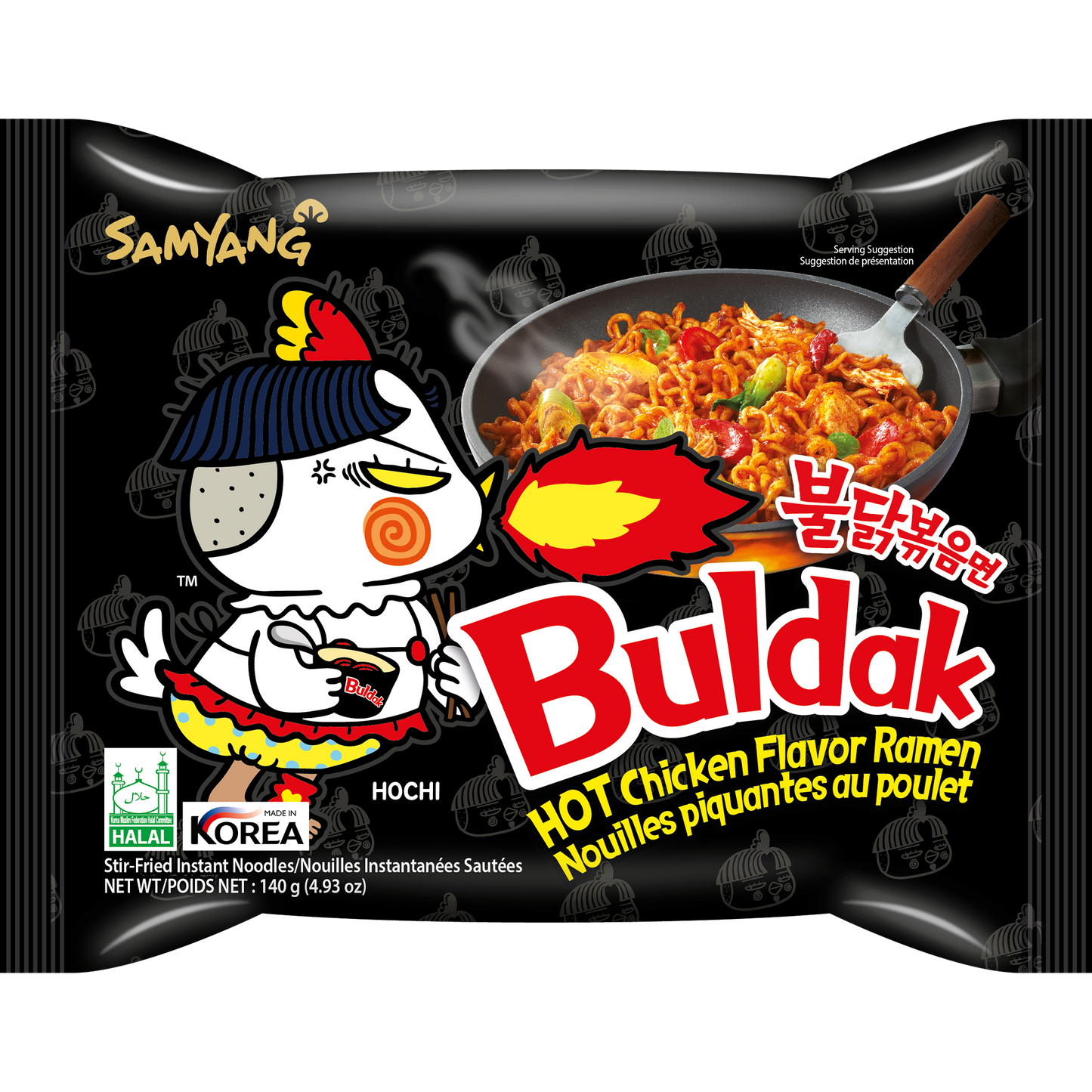 Samyang Buldak Ramen Original 140g Spicy Korean Hot Chicken Flavor Instant Noodles Authentic Fire Noodle Challenge Pack