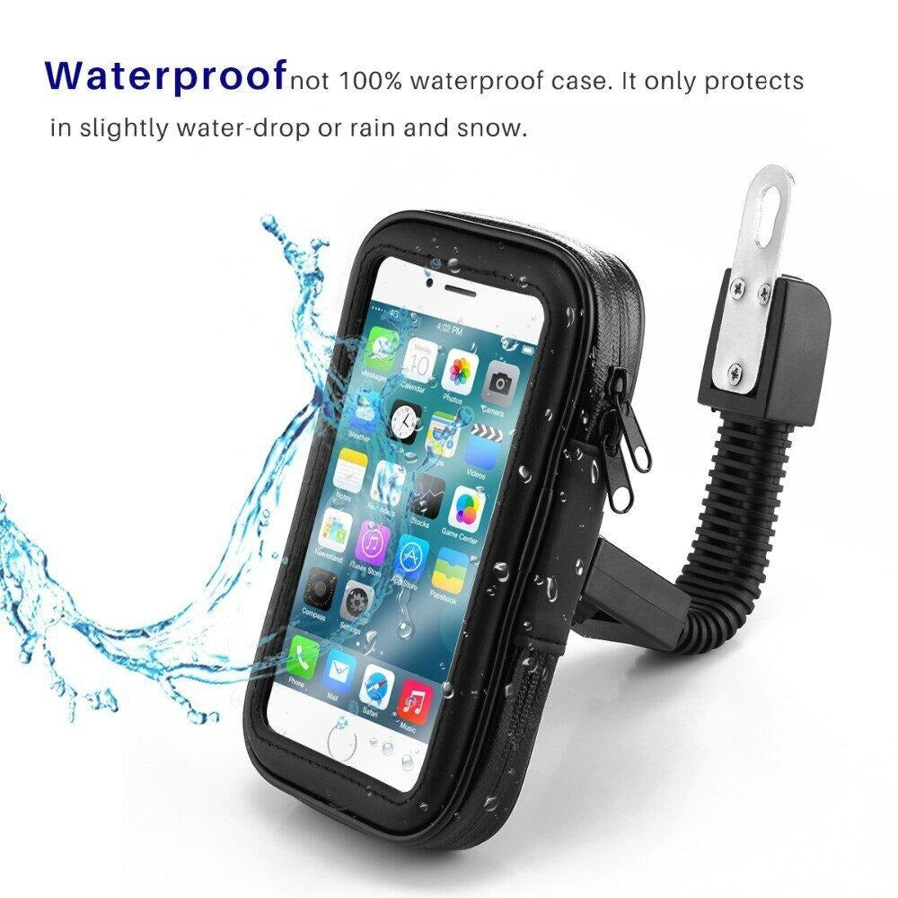 5.5 Inch Waterproof Phone Holder for Bike & Scooter | Handlebar Mount Mobile Stand Case