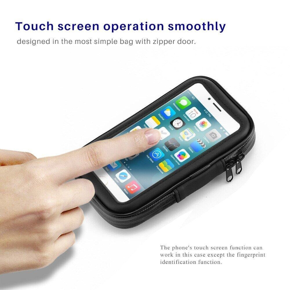 5.5 Inch Waterproof Phone Holder for Bike & Scooter | Handlebar Mount Mobile Stand Case