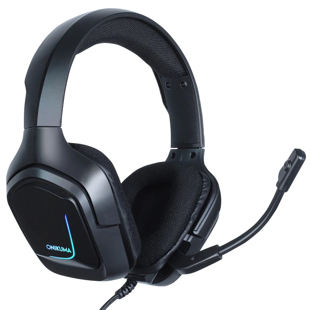 ONIKUMA K20 Wired RGB Gaming Headset Omnidirectional Mic Comfortable Over-Ear Design PC PS4 Xbox 1 Year Warranty