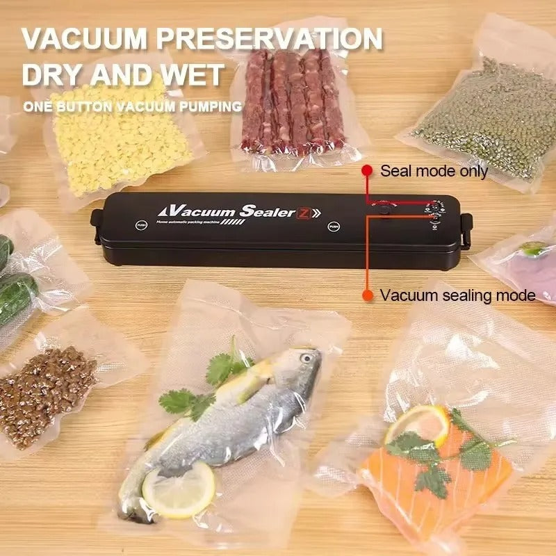 2024 NEW Food Vacuum Sealer Packaging Machine with Free 10pcs Vacuum bags Household Kitchen Food Vacuum Sealing