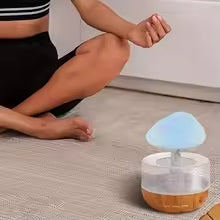 Cloud Humidifier Rain Colorful Mushroom Raindrop Sleep Aid Atmosphere Lamp Night Light Essential Oil Humidifier Room Desktop