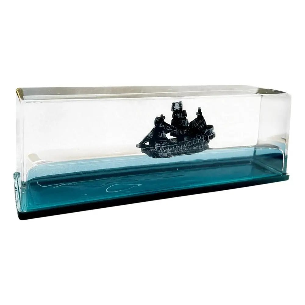 Liquid wave cruise ship Decoration Cruise ship fluid drifting bottle titanic table decoration ornaments graduation gift birthday gift for boys and girls