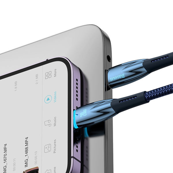 Baseus Glimmer Series 1m USB-C to Lightning 20W PD Fast Charging Cable for iPhone