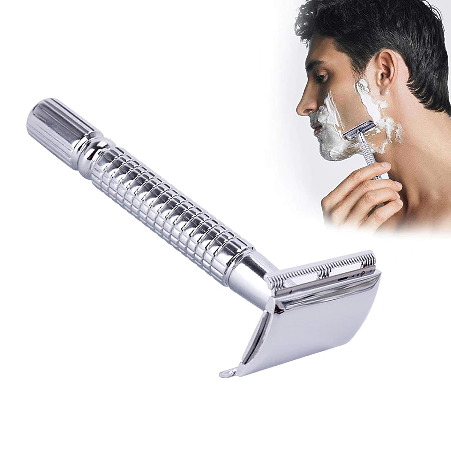 Classic Stainless Steel Manual Safety Razor – Double Edge Blade Razor ...