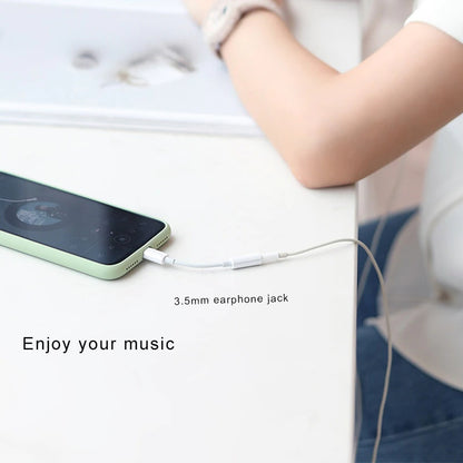 Lightning to 3.5mm AUX Adapter for iPhone 13 12 11 Pro Max XR X to Headphone Jack Converter