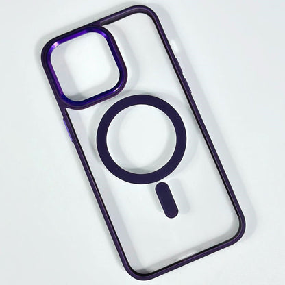 Hard Crystal Magnectic Case For iPhone 13 12 11 14 15 16 Pro Max XSMAX XR SE 7 8 For Magsafe Wireless Charging back Cover