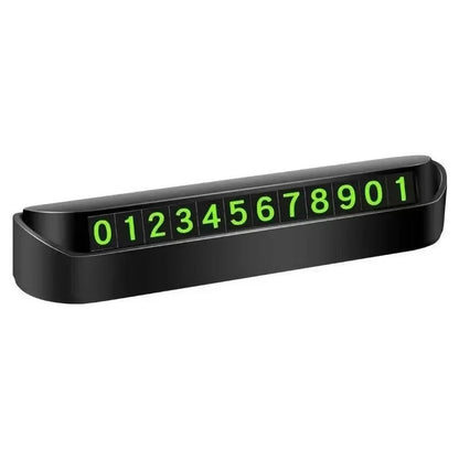 Car Accessories Mini Portable Telephone Number Plate With Switch Phone Number Business Card Temporary Parking Card Plate Summer