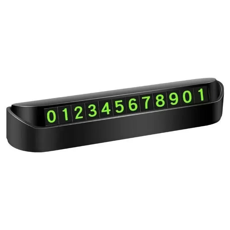 Car Accessories Mini Portable Telephone Number Plate With Switch Phone Number Business Card Temporary Parking Card Plate Summer
