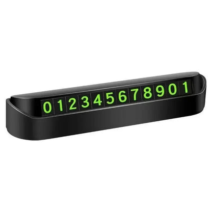 Car Accessories Mini Portable Telephone Number Plate With Switch Phone Number Business Card Temporary Parking Card Plate Summer