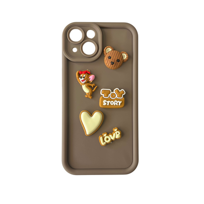 Cute Cartoon 3D Ball Coffee Silicone Mobile Back Case for iPhone 7, 7 Plus, 8, 8 Plus, X, XS, XR, XS Max, 11, 11 Pro, 11 Pro Max, 12, 12 Mini, 12 Pro, 12 Pro Max, 13, 13 Mini, 13 Pro, 13 Pro Max, 14