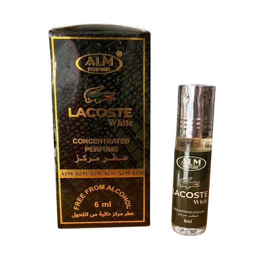 Lacoste White 6ml Attar Long Lasting Perfume Oil for Men and Women