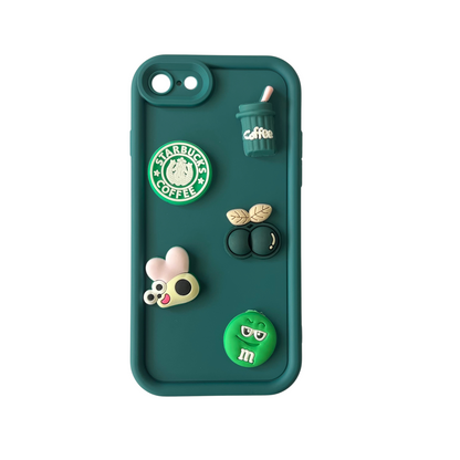 Cute Cartoon 3D Ball Coffee Silicone Mobile Back Case for iPhone 7, 7 Plus, 8, 8 Plus, X, XS, XR, XS Max, 11, 11 Pro, 11 Pro Max, 12, 12 Mini, 12 Pro, 12 Pro Max, 13, 13 Mini, 13 Pro, 13 Pro Max, 14