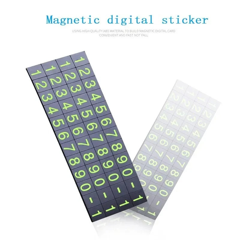 Car Accessories Mini Portable Telephone Number Plate With Switch Phone Number Business Card Temporary Parking Card Plate Summer
