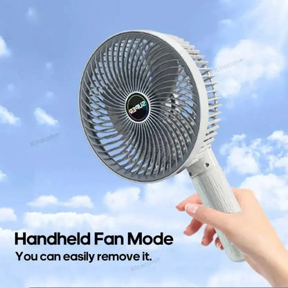 Portable Clip Fan Desktop Fan with Cordless Rechargeable 1200mAh Fan Ventilator Cooler Multifunction Handheld Fan 3 Speed