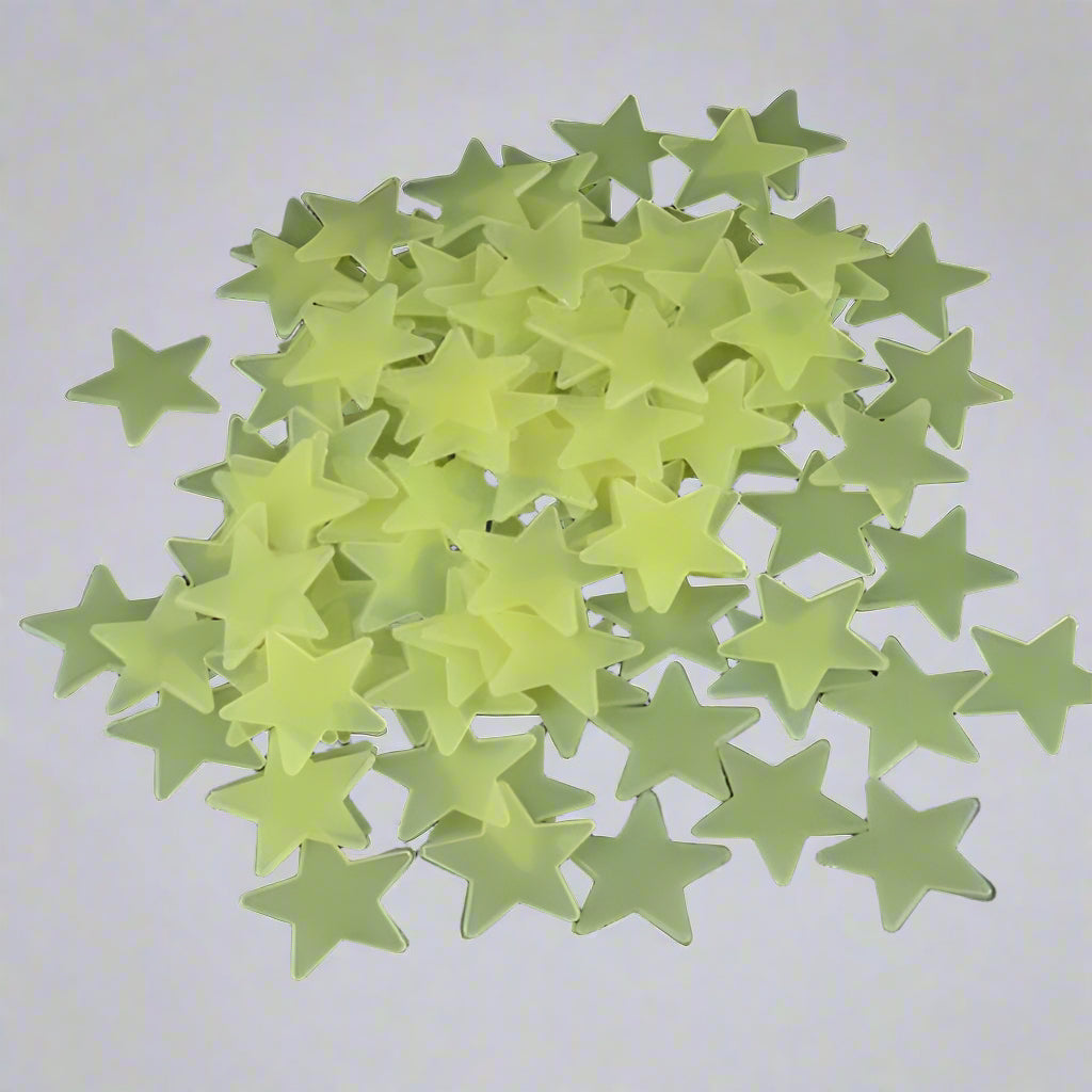 3D Glow-in-the-Dark Stars Moon Heart Wall Stickers – Luminous Fluorescent Plastic Decals for Kids Room & Bedroom Decor