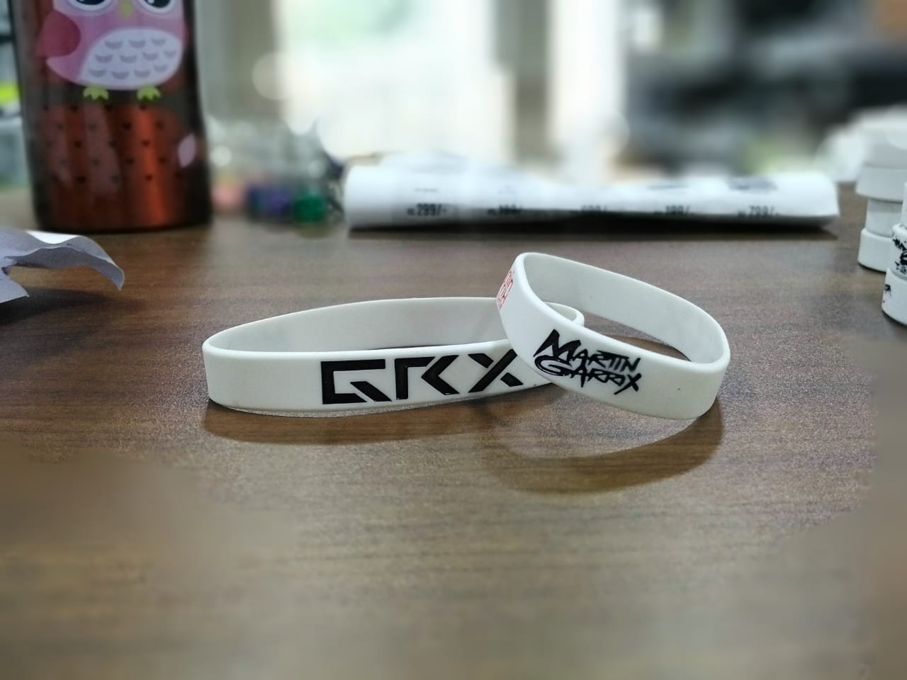 GRX Black and KTM Silicone 19cm Unisex Wristband Bracelet for Men and Women
