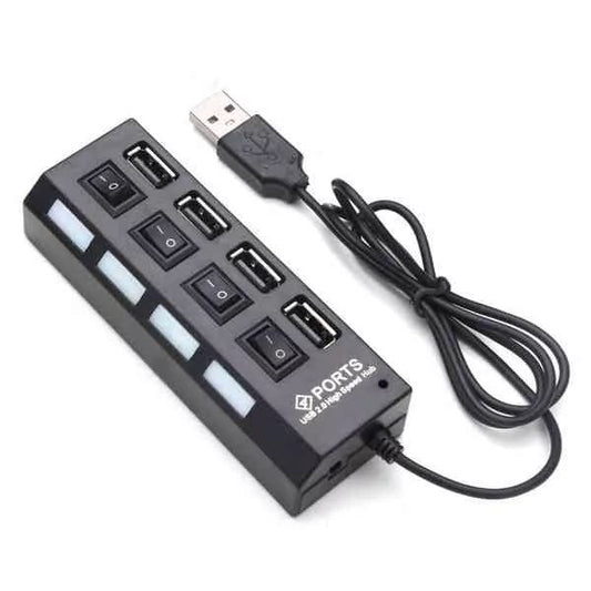 4-Port Usb 2.0 Hub One Drag Four Splitter Hub Plug And Play Mini Small Socket Hub /Usb 4-Port Splitter