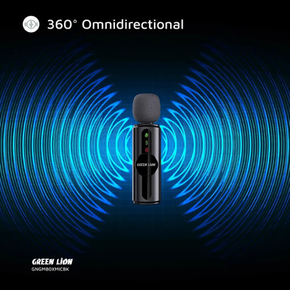 3 in 1 Green Lion GM-80X Microphone 3 in 1 Lightning Type C 3.5mm Mic with Noice Reduction Mic
