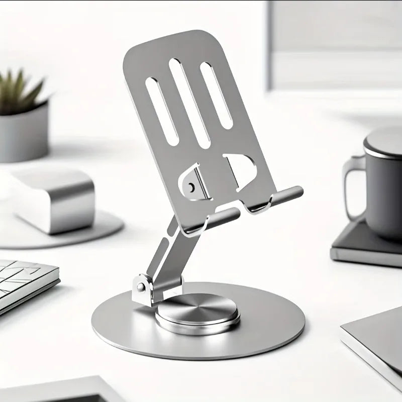 Adjustable Cell Phone Stand for Desk Desktop Metal Foldable Cellphone Holder Support for iPhone And Android Metal Desk Phone Holder