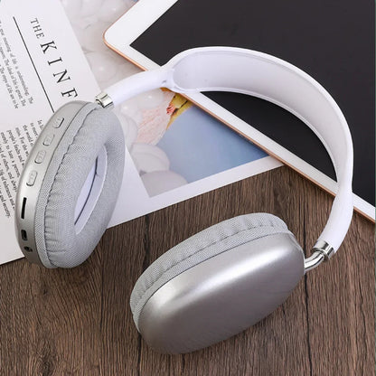 P9 Pro Max Wireless Bluetooth Headphones Foldable Over Ear TF Card Support 10 Hour Playtime