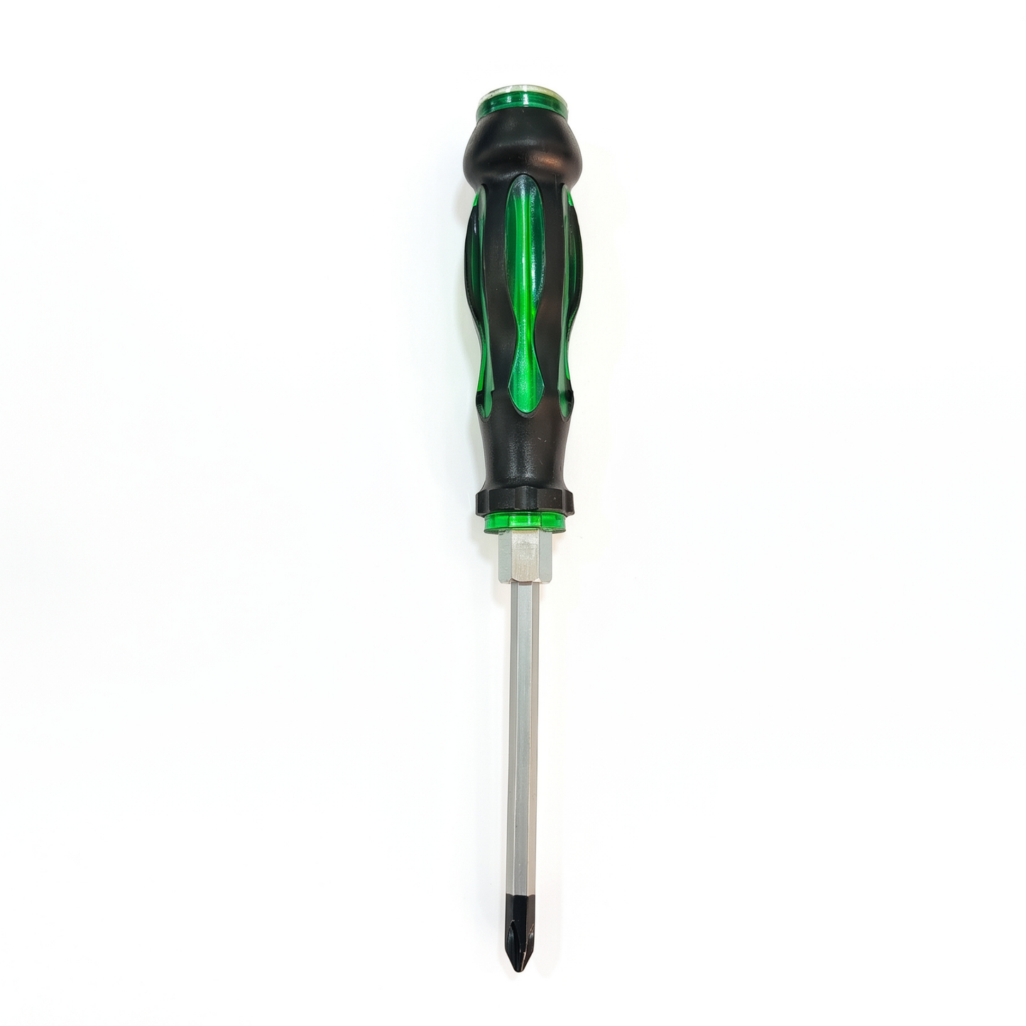 Professional Magnetic Phillips Screwdriver 20cm (10cm Shaft) with Anti-Slip Grip & Wrench Bolster