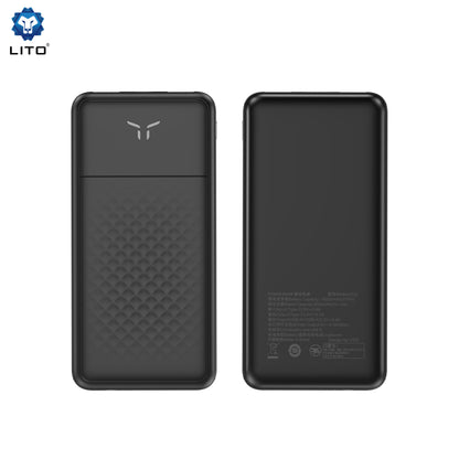 Original Lito 10000mAh Power bank High Capacity Portable Charger Fast Charging 10000mah Slim Mobile Phone Power Bank for iphone Laptop