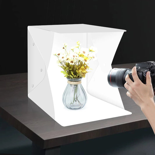 Lightbox Mini Photo Studio Box 23×22×24cm Photography Shooting Tent Kit with Multiple Color Backdrops