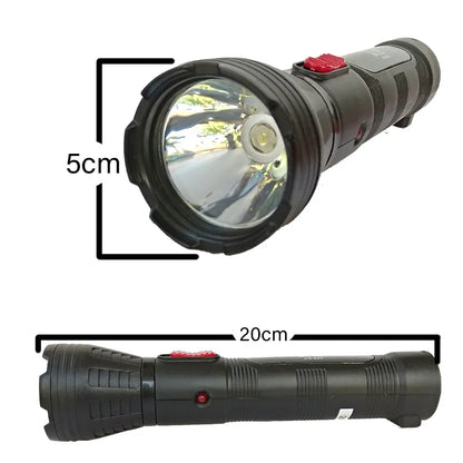 Aiko 655 Rechargeable Portable 1W LED Flashlight Torch for Camping Hiking Outdoor Use