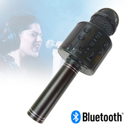 Wireless Bluetooth Karaoke Microphone – Handheld Mic with Speaker & Recording Function for Singing & Parties