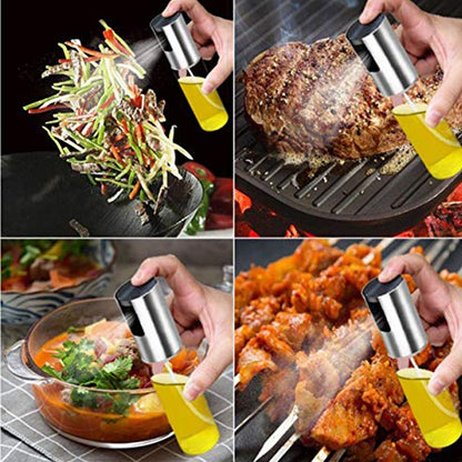 100ml Stainless Steel Oil Sprayer Bottle Leak-Proof Pump Dispenser for BBQ and Cooking