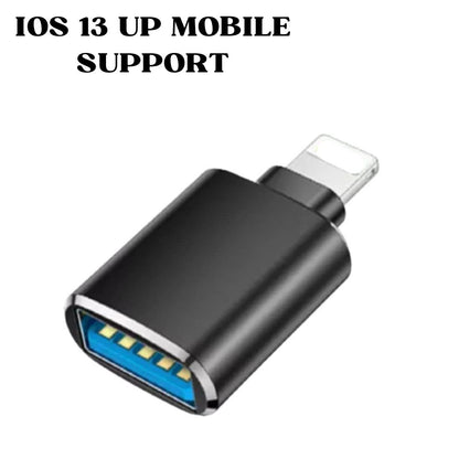 OTG Adapter Lightning to USB 3.0 Converter for iPhone iOS 13 and Above Plug and Play
