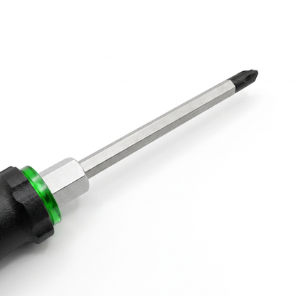 Professional Magnetic Phillips Screwdriver 20cm (10cm Shaft) with Anti-Slip Grip & Wrench Bolster