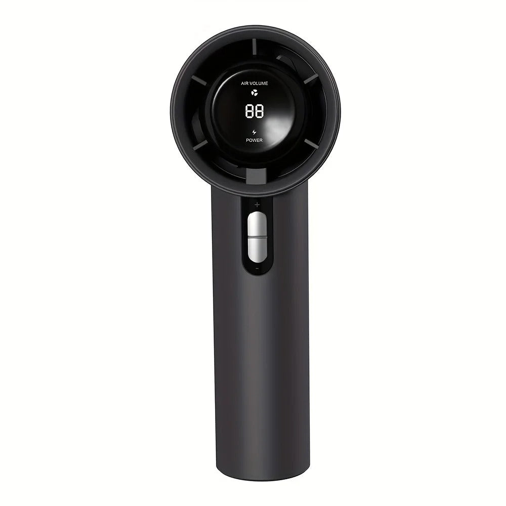Rechargeable Handheld Fan, High-Speed Portable Fan with 100-level Wind Speeds, LED Digital Display, Fast Cooling USB Fan