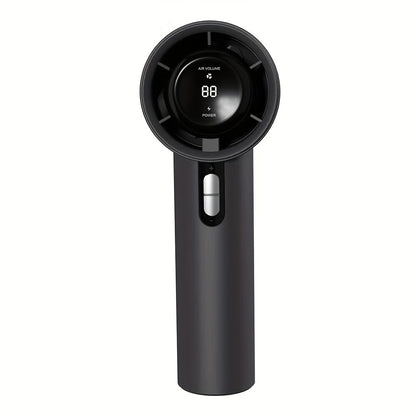 Rechargeable Handheld Fan, High-Speed Portable Fan with 100-level Wind Speeds, LED Digital Display, Fast Cooling USB Fan