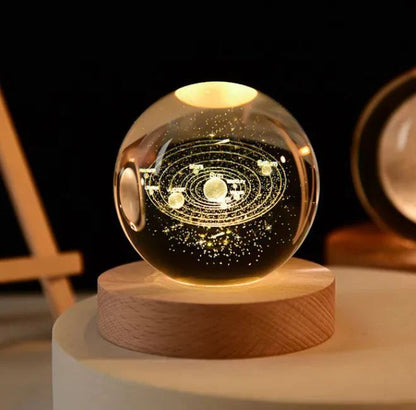 3D Crystal Ball 8CM Crystal Planet Laser Engraved Solar System Globe Astronomy Gift Birthday Gift Glass Sphere Home Decoration
