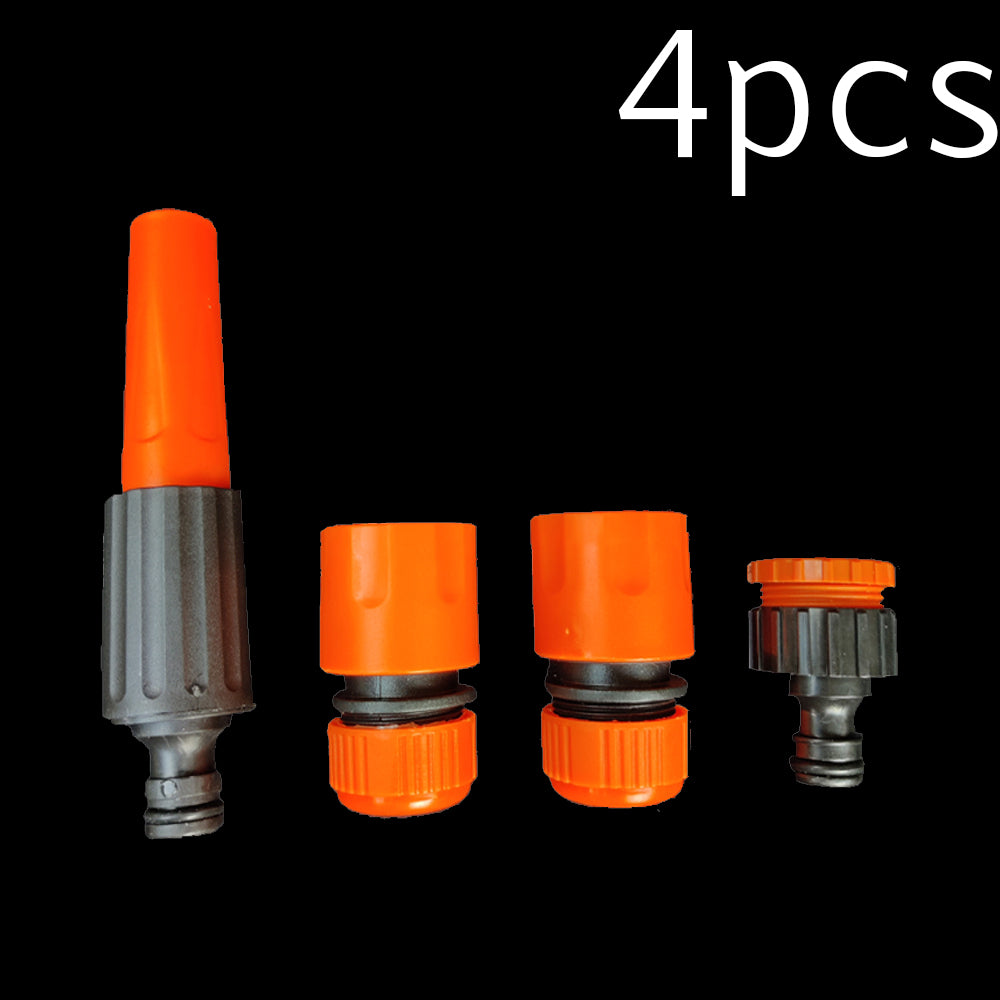 4Pcs Water Spray Connector Set – Hose Pipe Tap Nozzle Garden Watering Gun Cleaning Tool