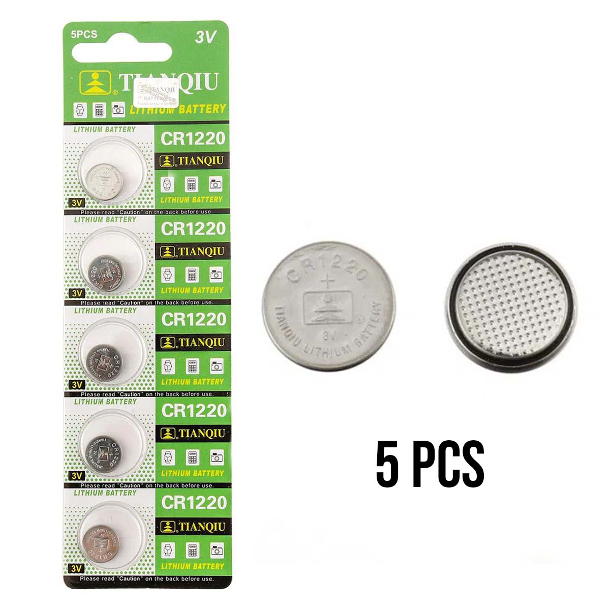 Tianqiu CR1220 3V Lithium Button Cell Battery Long Life Dry Battery for Watches and Electronics
