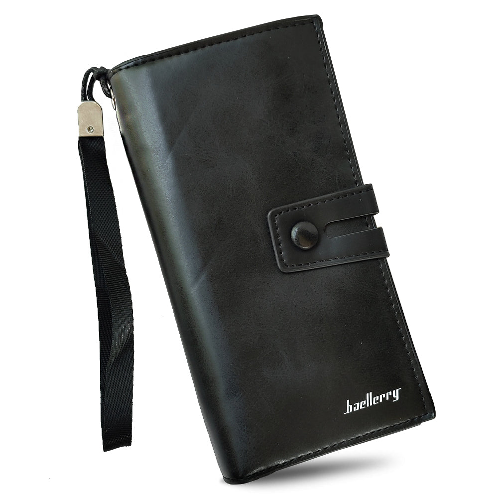 Honsun Baellery Men's Long Wallet Multi Card Holder Zipper PU Leather Large Capacity Purse