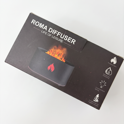 USB Desktop Flame Aroma Diffuser Humidifier Simulation Light Aromatherapy Air Purifier for Bedroom