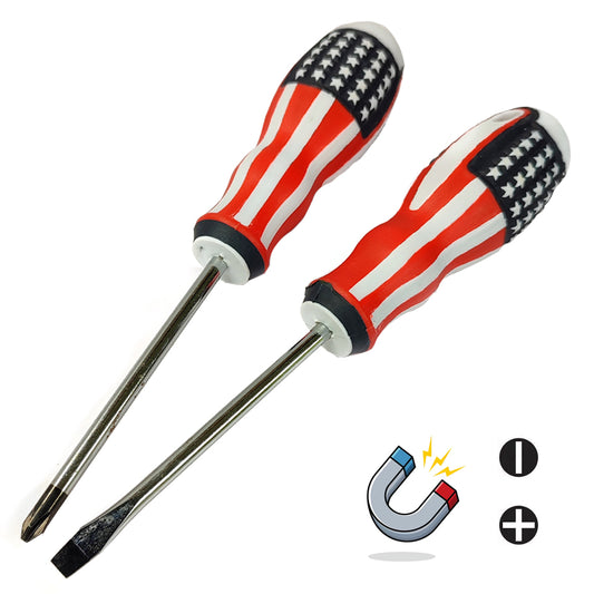2PCS Heavy Duty Screwdriver Set Philips and Flat Head Precision Tools for Home DIY and Workshop